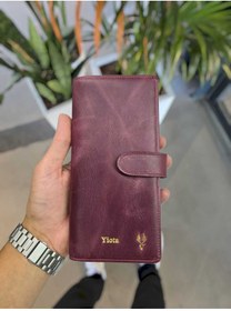Resim Visso leather VİSSO 701 Gerçek Deri Telefon Bölmeli Büyük Boy Cüzdan El Çantası Kadın Erkek Deri Çanta 