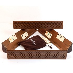 Resim Helena Wood Art Petek Vip Ahşap Okey Takımı 