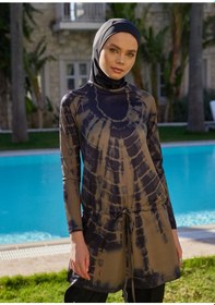 Resim Batik Yeşil Tek Üst Mayo Yeşil 