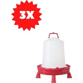 Resim Tavuk Suluğu Ayaklı 12 L Alttan Dolum Askılı 3 Adet 