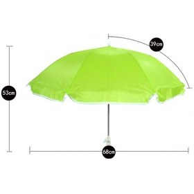 Resim Katlanabilir Şemsiyeli Çocuk Plaj Sandalyesi Pembe Yeşil 