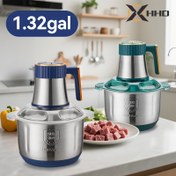 Resim 2-5L 5 Hızlı Hızlı Et Öğütücü, Ev Fonksiyonu, Sebze Doğrayıcı, Sarımsak Pastası, Suyu Noodle, Çok Fonksiyonlu Her Şey Bir Arada Makine, Soğan, Sarımsak, Salata için Mükemmel - Temel Mutfak Aracı 
