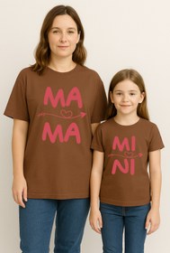 Resim SVART WEAR MAMA MINI Anne Kız Kombin Tişört Takımı T-Shirt Twin Anne Kız Çocuk Oversize MAMA MINI (TEKLİ FİYAT) 