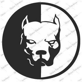 Resim Pitbull Köpek Sticker 00998 