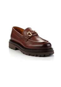 Resim Bambi Kahve Hakiki Deri Erkek Loafer Ayakkabı E01901149441 Kahve 