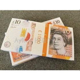 Resim 100 ADET 10 STERLİN BANKNOT POUND PARA GEÇERSİZ P... 