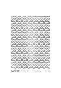 Resim Cadence Gümüş Varak Pirinç Dekoapaj Kağıdı - Model 13 