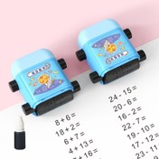 Resim Rastgele Ekleme ve Çıkarma Matematik Soruları İçin Çift Rulo Damgası, Öğrencilerin Hesaplama Pratiği İçin Sevimli Karikatür Tasarımıyla, Okula Dönüş Malzemeleri İçin Mükemmel. 