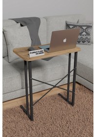 Resim Metal Ayaklı Çalışma Laptop Sehpası 60 x 35 CM Atlantik Çam 