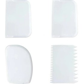 Resim İles Gurme Plastik Kazıyıcı Şekillendirici 4'lü İnce Eko Set 