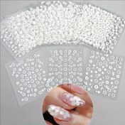 Resim 10 Yaprak Tırnak Stickerları - Küçük Taze Bahar Çiçek Tasarımı, El & Ayaklar için Glitter Vurgulu Kendinden Yapışkanlı PVC Tırnak Süslemeleri, Tek Kullanımlık Tırnak Sanatı Dekorasyonları, Manikür Aksesuarları, Kaprisli Dekor 