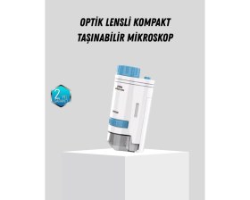 Resim Uravas Store Mey Ithalat® Taşınabilir Mini Mikroskop LED Işıklı 80X-200X Büyütmeli ve Odak Ayarlı 