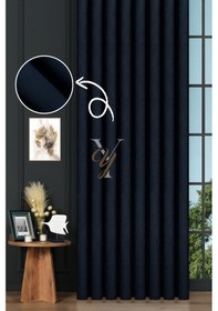 Resim Petek Fon Perde V-1039 Lacivert Lacivert 