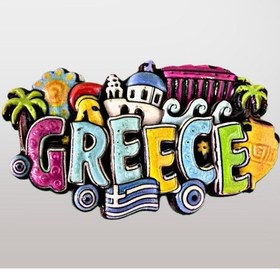 Resim Greece Yunanistan Temalı Kabartmalı Polyester 6 Lı Magnet Seti Buzdolabı Süsü Kod:1090 