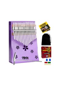 Resim Midex Klx-870 Mor Renk Yüksek Kaliteli Ahşap Kalimba 17 Tuşlu Full Set 