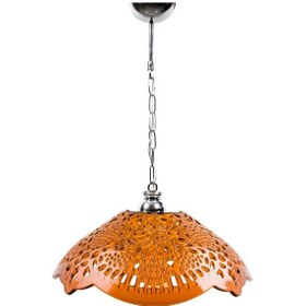 Resim Bal Rengi Akrilik Avize Modern Dekoratif Aydınlatma 35x35x12 Cm Bal 