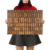 Resim Caph Design Bira Kitaplığı - Vintage Kraft Poster - 33x48cm 