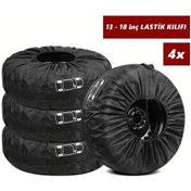 Resim Glanz Oto Lastik Saklama Çantası 13 18 İnç Stepne Kılıfı Yaz Kış Lastiği Taşıma Çantası 