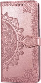 Resim Yiizy Nokia 7 Plus için Kılıf Kapak, Nokia 7 Plus için Spiral Çiçek Deri Cüzdan Kapaklı Kılıf, Destek Stantlı Kart Yuvalı Manyetik Koruyucu Kılıf Tampon Kılıfı (Gül Altın) 