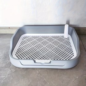 Resim Kolay Temizlenebilir Tüylü Evcil Hayvan Tuvaleti Tavşanlar & Küçük Köpekler İçin - Dayanıklı Plastik, Temel Küçük Hayvan Malzemeleri 