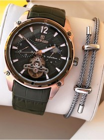 Resim Reward İtalyan Bileklik Hediyeli Deri Kordon Otomatik Mekanizma 5 Atm Erkek Kol Saati W.145529.2 Rose Gold 