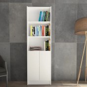 Resim Yeti Mobilya Kuta FLAT56 Kitaplık 2 Kapaklı Kütüphane Çok Amaçlı Dolap 