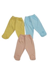 Resim bebedino Patikli Alt Pijama Ayaklı 3 Lü Paket 