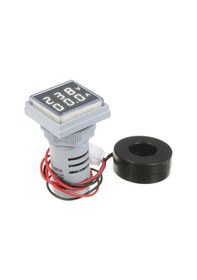 Resim Geeksen Küçük Kare Dijital Volt-ampermetre - Ac 60-500v / 0-100a Çift Led Ekranlı 