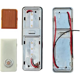 Resim BsElektronik Etiketçilere Özel Beyaz Sarı Amber Tasarım Çift Lamba Direk Lambası Cadillac Gazetelik 
