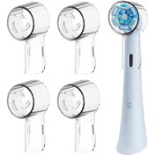 Resim 1/4/8 adet Taşınabilir Diş Fırçası Toz Kapakları Oral-B & iO Serisi Elektrikli Fırçalar için - Şeffaf Plastik Koruyucu Kapaklar Havalandırma Delikleri ile, Hijyenik ve Dayanıklı Tasarım, Hijyen Bakımı | Havalandırmalı Kapak | Dayanıklı Plastik 