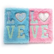 Resim LOVE Tasarımlı Peluş Hatıra Defteri 