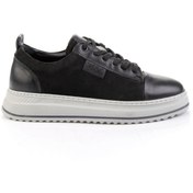 Resim Bambi Siyah Siyah Hakiki Deri Erkek Sneaker E01398071201 