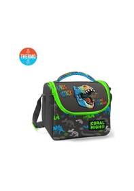 Resim Coral High Kids Gri Dinozor Desenli Thermo Beslenme Çantası 11864 