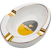 Resim Bek Tobacco Cohiba Porselen Puro Küllüğü Beyaz/gold 3lü 