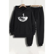 Resim Trendypassion Unisex Uzay Temalı Baskılı Eşofman Takımı 