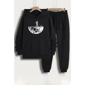 Resim Trendypassion Unisex Uzay Temalı Baskılı Eşofman Takımı 