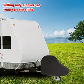 Resim Dayanıklı polyester karavan kancası örtüsü - kolay kurulum, açık hava kullanımına uygun, siyah karavan ve römork örtüsü 