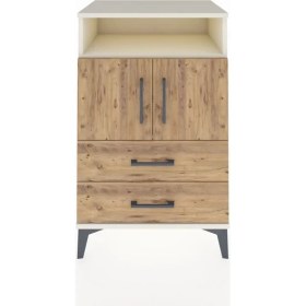 Resim Hyperion Komodin 2 Raflı 2 Çekmeceli 2 Kapaklı 60X44X96 Aytaşı-Çam 