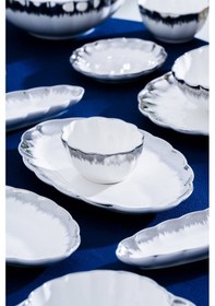 Resim Acar Marlene Silver 6 Kişilik 37 Parça Kahvaltı Takımı Beyaz 