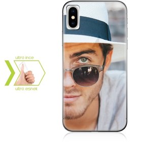 Resim Kişiye Özel Iphone X Ince Şeffaf Silikon Telefon Kapağı 