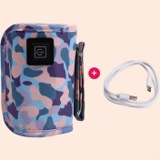 Resim Skycity Bebe Süt Biberonu Isıtıcı Kılıfı - Taşınabilir Sıcaklık Sabitleyici, Ev Ve Dışarıda Kullanım, Evrensel Uyumlu, Kartoon Kamuflaj Mavi + Veri Kablosu 