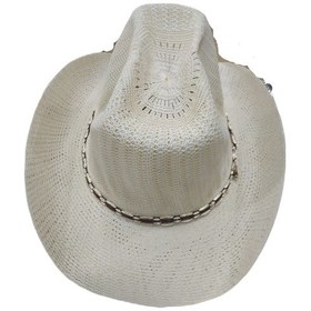 Resim Londonstore Ince Bez Kovboy Fötr Delikli Şapka Ipli Yaz Unisex Kadın Erkek Yetişkin Bej 