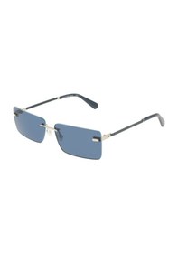 Resim Calvin Klein Jeans Ckj 25206s 044 61 Unisex Dikdörtgen Gümüş Metal Güneş Gözlüğü Gri 