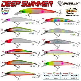 Resim Wily Deep Swimmer 10 cm Maket Balık 17 gr Sinking 