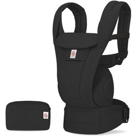Resim Ergobaby Omni Deluxe Cotton (Onyx Black) 4 Farklı Taşıma Pozisyonlu Ergonomik Kanguru, 0-4 Yaş Yeni Doğan 