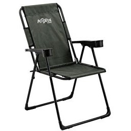 Resim Argeus Rest Bardaklıklı Haki Katlanabilir Kamp Sandalyesi 