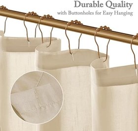 Resim Madison Park Laurel Fildişi Duş Perdesi, Banyo için Parçalı Geçişli Duş Perdeleri, 72 X 72, Doğal 