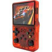 Resim 3.5" OTG Çıkışlı Taşınabilir Retro Oyun Konsolu 15000+ Oyunlu El Atari Şeffaf Kırmızı R36S ScHitec