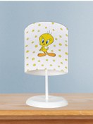 Resim Mekta Home Bebek Ve Çocuk Odası Seksekli Sarı Yıldız Desenli Abajur 