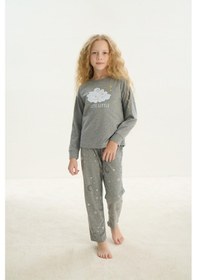Resim Sevim Kız Çocuk Uzun Kol Gri Melanj Pijama Takım C6t9n6o8 001 